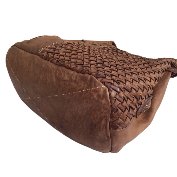 Langellotti Woven Genuine Leather Hobo Bag Made In Italy - Picture 8 of 14